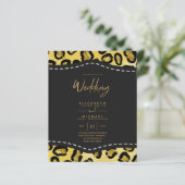 Elegant Black Gold Budget Wedding Invites (Stehend Vorderseite)