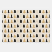 Elegant Black & Gold Christmas Tree Geschenkpapier Set (Vorderseite 3)