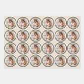 Elegant Black & Gold Christmas Tree Geschenkpapier Set (Vorderseite 2)