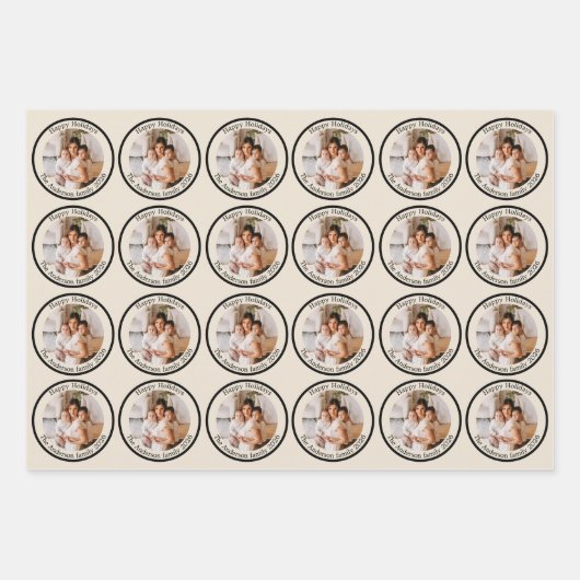 Elegant Black & Gold Christmas Tree Geschenkpapier Set (Vorderseite 2)