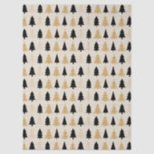 Elegant Black & Gold Christmas Tree Seidenpapier (Vorderseite)