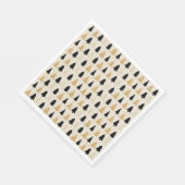 Elegant Black & Gold Christmas Tree Serviette (Ecke)
