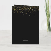Elegant Black Gold confetti Custom 100th birthday Programm (Rückseite)