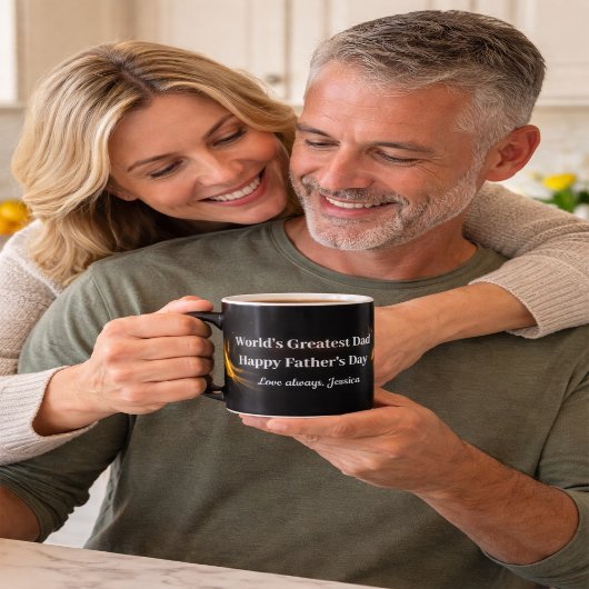 Elegant Black Gold Dad Keepsake Coffee Mug Gift Kaffeetasse