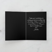 Elegant Black Gold Diamonds Pearls 40th Birthday Karte (Innenseite)