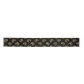 Elegant Black Gold Dragon Satin Ribbon Satinband (Vorderseite)