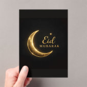 Elegant Black & Gold Eid Mubarak Card – Premium Is Acryleinladungen (Insitu (Handheld))