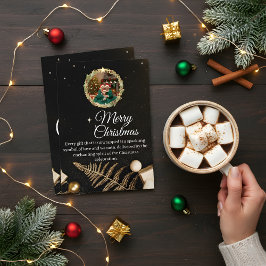 Elegant Black & Gold Family Christmas Card 2026   Save The Date