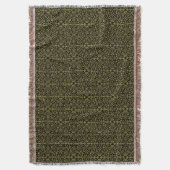 Elegant Black & Gold Filigree Decke (Vorderseite Vertikal)