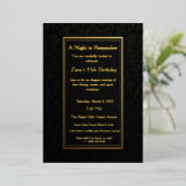 Elegant Black Gold Formal Foil Invitation Folieneinladung (Stehend vorne)