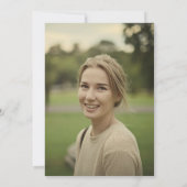 Elegant Black Gold Glitter 23rd Birthday Photo Einladung (Rückseite)