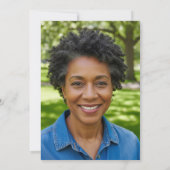 Elegant Black Gold Glitter 66th Birthday Photo Einladung (Rückseite)