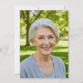 Elegant Black Gold Glitter 75th Birthday Photo Einladung (Rückseite)