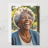 Elegant Black Gold Glitter 79th Birthday Photo Einladung (Rückseite)