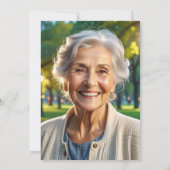 Elegant Black Gold Glitter 88th Birthday Photo Einladung (Rückseite)