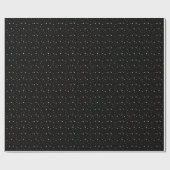 Elegant Black & Gold Glitter Geschenkpapier (Flach)
