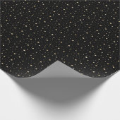 Elegant Black & Gold Glitter Geschenkpapier (Ecke)