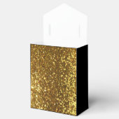 Elegant Black Gold Glitterr Brooch Geschenkschachtel (Geöffnet)