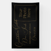 Elegant Black & Gold Graduation Banner (Vertikal)