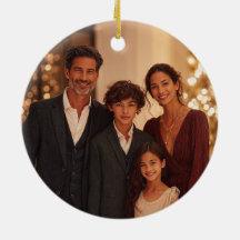 Elegant Black Gold Happy New Year Family Photo Hol