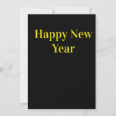 Elegant Black & Gold Happy New Year Greeting Card Einladung (Vorderseite)