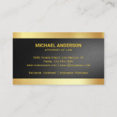 Elegant Black Gold Justice Scale Anwalt Visitenkarte (Rückseite)