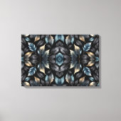 Elegant Black & Gold Leaf Canvas Print Leinwanddruck (Vorderseite)