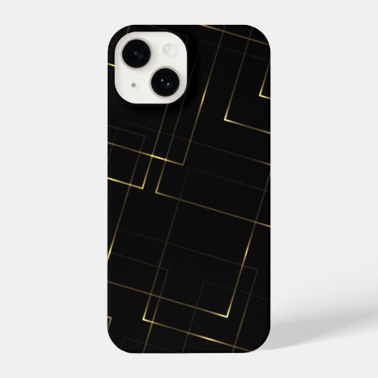 Elegant Black & Gold Marble iPhone Hülle (Rückseite)