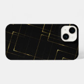 Elegant Black & Gold Marble iPhone Hülle (Rückseite (Horizontal))