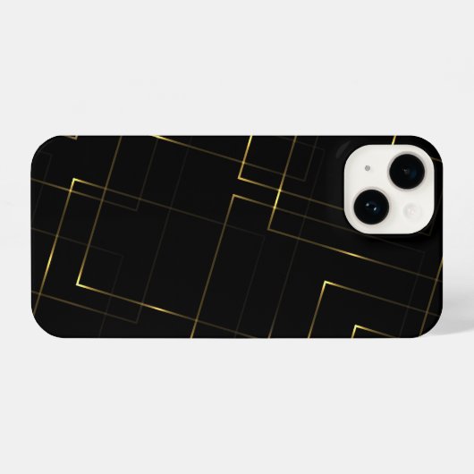 Elegant Black & Gold Marble iPhone Hülle (Rückseite (Horizontal))