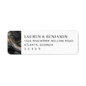 Elegant Black Gold Marbled Waves (Vorne)