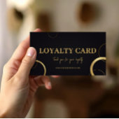Elegant Black & Gold Modern Customer Reward Treuekarte