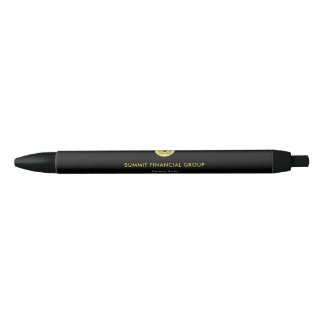 Elegant Black Gold Notary Monogram pen Kugelschreiber