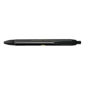 Elegant Black Gold Notary Monogram pen Kugelschreiber (Rückseite)