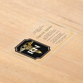 Elegant Black | Gold Nurse RN Graduation Party Acryleinladungen (Ablage )
