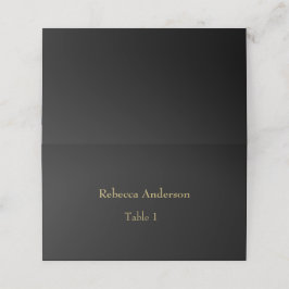 Elegant Black & Gold Place card Platzkarte