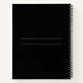 Elegant Black & Gold Spiral Notebook Notizblock (Rückseite)