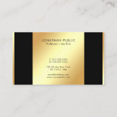 Elegant Black & Gold Template Professional Modern Visitenkarte (Rückseite)