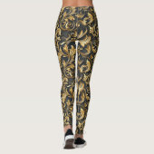 Elegant black gold tiled pattern  leggings (Rückseite)