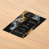 Elegant Black & Gold Wedding Invitation Acryleinladungen (Ablage )