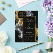 Elegant Black & Gold Wedding Invitation Acryleinladungen (In Situ (Hochzeit))