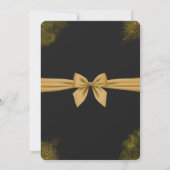 Elegant Black & Gold Wedding Invitation Einladung (Rückseite)