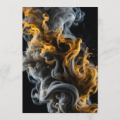 Elegant Black & Gold Wedding Invitation Einladung (Rückseite)