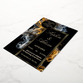 Elegant Black & Gold Wedding Invitation Folieneinladung (Gedreht)