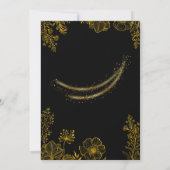 Elegant Black & Gold Wedding Invitation | Luxury  Einladung (Rückseite)