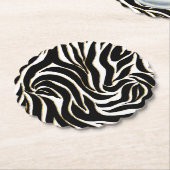 Elegant Black Gold Zebra White Animal Print Untersetzer (angewinkelt)