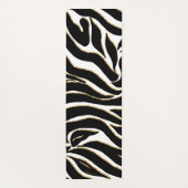 Elegant Black Gold Zebra White Animal Print Yogamatte (Rückseite)