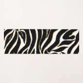 Elegant Black Gold Zebra White Animal Print Yogamatte (Vorderseite (Horizontal))