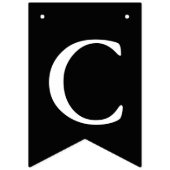 Elegant Black Graduation Party Wimpelkette (Zweite Fahne)