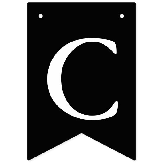 Elegant Black Graduation Party Wimpelkette (Zweite Fahne)